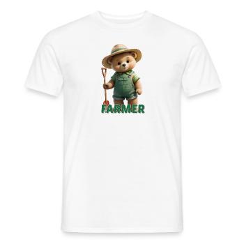 Garden Bear - Men's T-Shirt - white - Front - AI Model Male 178 dark (178cm)
