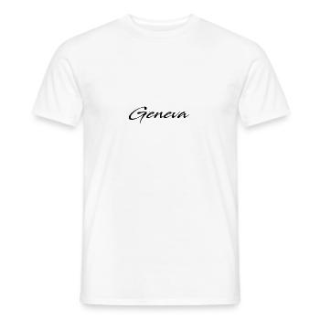 Geneva - T-shirt homme - blanc - Devant - AI Model Male 178 dark (178cm)