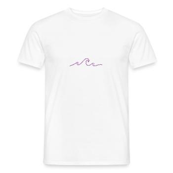 Vagues - T-shirt homme - blanc - Devant - AI Model Male 178 dark (178cm)
