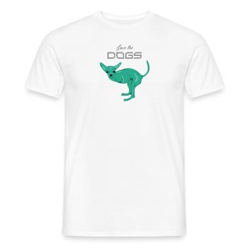 Save the dogs i love dogs design - Männer T-Shirt - Weiß - Vorne - AI Model Male 178 dark (178cm)