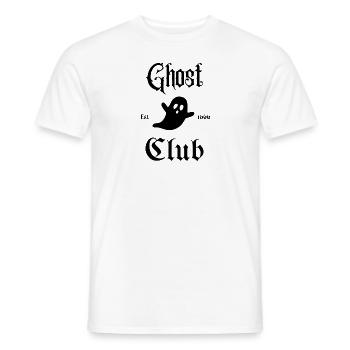 Ghost Club Est 1666 Halloween Autumn Season - Men's T-Shirt - white - Front - AI Model Male 178 dark (178cm)