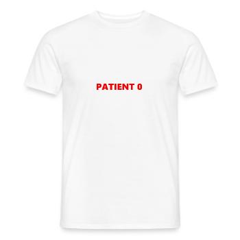 Patient 0 - Männer T-Shirt - Weiß - Vorne - AI Model Male 178 dark (178cm)