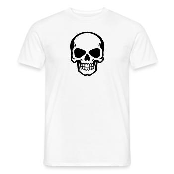Schädel - Männer T-Shirt - Weiß - Vorne - AI Model Male 178 dark (178cm)