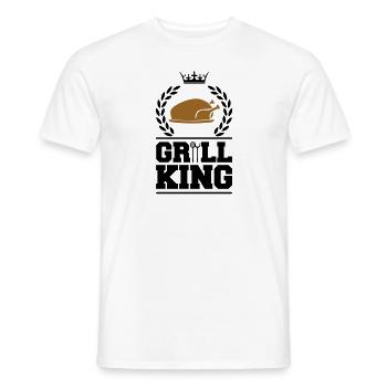 grill king chicken - Männer T-Shirt - Weiß - Vorne - AI Model Male 178 dark (178cm)