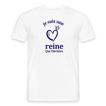 Ich bin eine Königin, die weint - Männer T-Shirt - Weiß - Vorne - AI Model Male 178 dark (178cm)