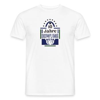 10 Jahre Bowling Jubiläum Bowlingspieler Jubi - Männer T-Shirt - Weiß - Vorne - AI Model Male 178 dark (178cm)
