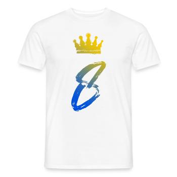 8 Couronne numérique - T-shirt homme - blanc - Devant - AI Model Male 178 dark (178cm)