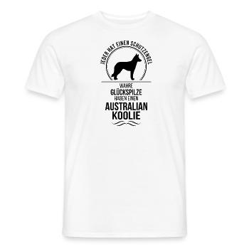Australian Koolie Schutzengel Hunde Wilsigns - Männer T-Shirt - Weiß - Vorne - AI Model Male 178 dark (178cm)