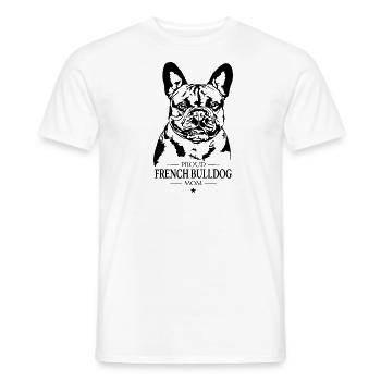 French Bulldog Mom Hunde Hund Frenchie Wilsigns - Männer T-Shirt - Weiß - Vorne - AI Model Male 178 dark (178cm)