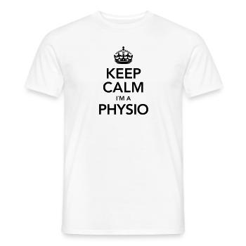 Keep Calm I´m A Physio - T-shirt homme - blanc - Devant - AI Model Male 178 dark (178cm)