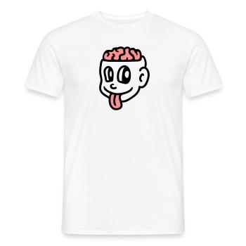 Crazy boy - cerveau - T-shirt homme - blanc - Devant - AI Model Male 178 dark (178cm)