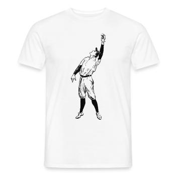 baseball-spieler-ball-fan - Männer T-Shirt - Weiß - Vorne - AI Model Male 178 dark (178cm)