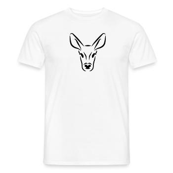 Reh - Männer T-Shirt - Weiß - Vorne - AI Model Male 178 dark (178cm)