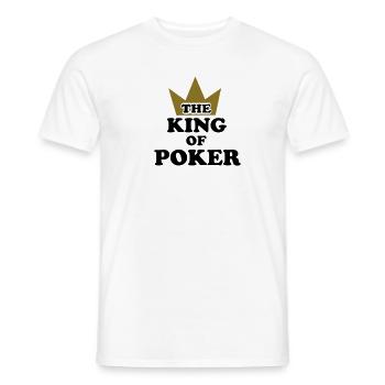 Poker king - Men's T-Shirt - white - Front - AI Model Male 178 dark (178cm)