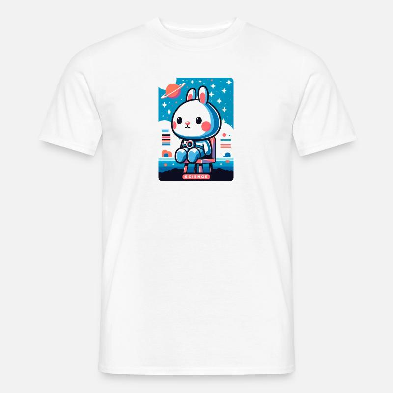 Lapin explorateur de l’espace - T-shirt homme - blanc