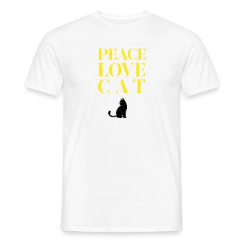 Cat Tee, Animal Lover Shirt, Cat Coach Tee - Men's T-Shirt - white - Front - AI Model Male 178 dark (178cm)