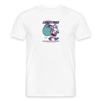 FROHER WEIHNACHTSWUNSCH 01 - Männer T-Shirt - Weiß - Vorne - AI Model Male 178 dark (178cm)