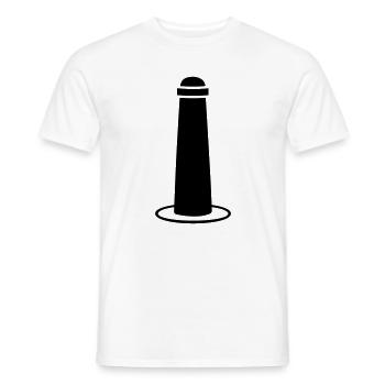 Straßenpoller - Männer T-Shirt - Weiß - Vorne - AI Model Male 178 dark (178cm)