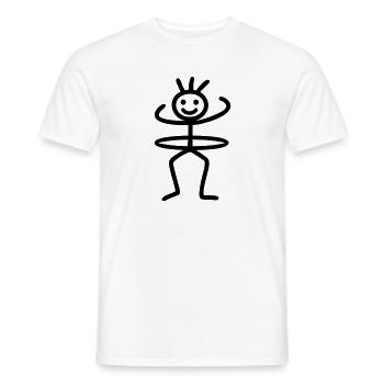Strichmännchen Hula Hoop - Männer T-Shirt - Weiß - Vorne - AI Model Male 178 dark (178cm)