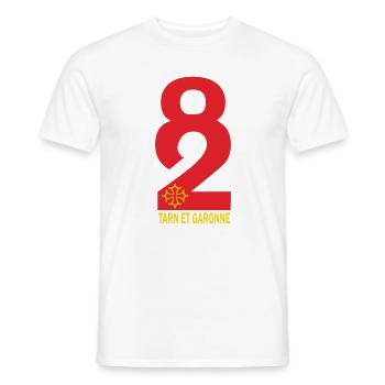 Tarn et Garonne - Männer T-Shirt - Weiß - Vorne - AI Model Male 178 dark (178cm)