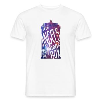 Les anges ont la cabine téléphonique - T-shirt homme - blanc - Devant - AI Model Male 178 dark (178cm)