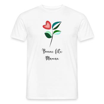 OMA. MUTTERTAG. ALLES GUTE ZUM OMA-TAG. ICH LIEBE DICH - Männer T-Shirt - Weiß - Vorne - AI Model Male 178 dark (178cm)