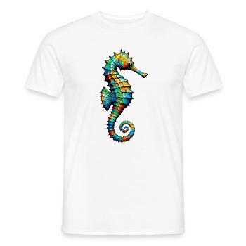 Seahorse - Men's T-Shirt - white - Front - AI Model Male 178 dark (178cm)