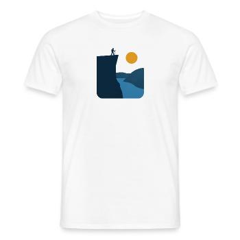Preikestolen – Norwegian Landmark - Men's T-Shirt - white - Front - AI Model Male 178 dark (178cm)