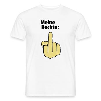 Mes droits - T-shirt homme - blanc - Devant - AI Model Male 178 dark (178cm)