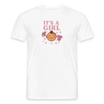 It's a Girl — Baby Happiness Pink - Men's T-Shirt - white - Front - AI Model Male 178 dark (178cm)