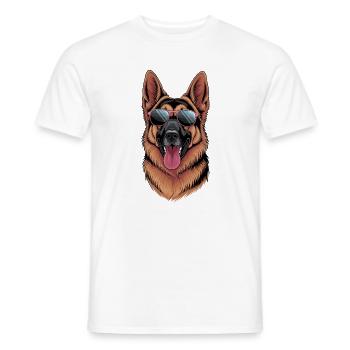  Cooler Deutscher Schäferhund Mit Sonnenbrille Für - Männer T-Shirt - Weiß - Vorne - AI Model Male 178 dark (178cm)