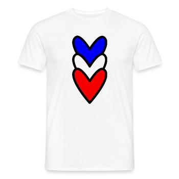 HERZ. HERZ. VALENTINSTAG. LIEBE. LIEBE. PAAR. - Männer T-Shirt - Weiß - Vorne - AI Model Male 178 dark (178cm)