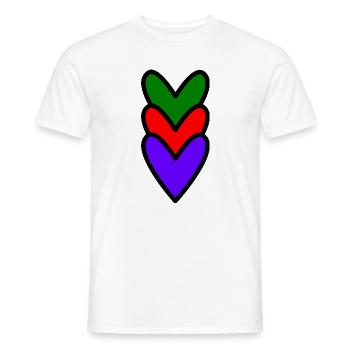 HERZ. HERZ. VALENTINSTAG. LIEBE. LIEBE. PAAR. - Männer T-Shirt - Weiß - Vorne - AI Model Male 178 dark (178cm)