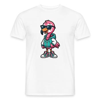 Cool Flamingo - Men's T-Shirt - white - Front - AI Model Male 178 dark (178cm)