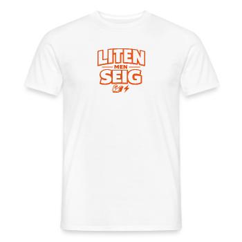 Klein, aber oho! - Männer T-Shirt - Weiß - Vorne - AI Model Male 178 dark (178cm)