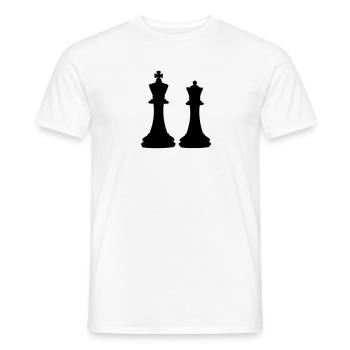 Chess King & Queen - Men's T-Shirt - white - Front - AI Model Male 178 dark (178cm)