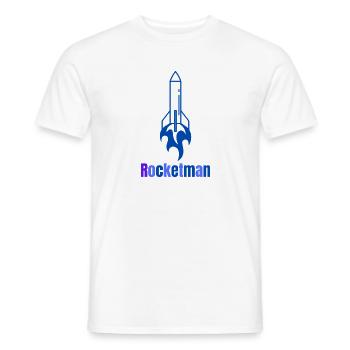 Rocketman - Men's T-Shirt - white - Front - AI Model Male 178 dark (178cm)