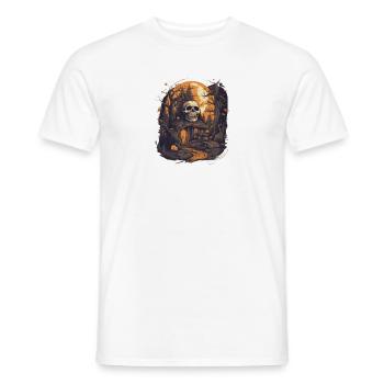 Totenkopf Halloween Grusel - Männer T-Shirt - Weiß - Vorne - AI Model Male 178 dark (178cm)
