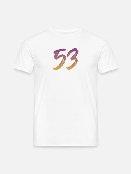 53 - Männer T-Shirt - Weiß