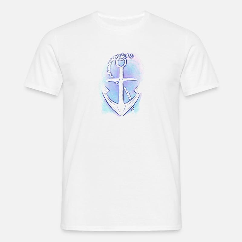 Anker Gemälde - Männer T-Shirt - Weiß