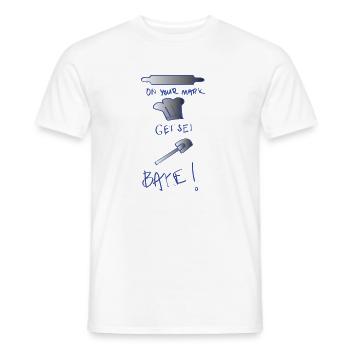 Cake cake decorator baker bakery pastry - Men's T-Shirt - white - Front - AI Model Male 178 dark (178cm)