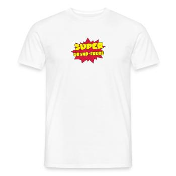 Super GRAND-FRERE - T-shirt homme - blanc - Devant - AI Model Male 178 dark (178cm)