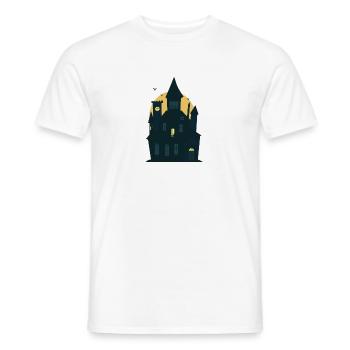 Halloween Gruselig Horror Haus Dracula Fledermaus - T-shirt homme - blanc - Devant - AI Model Male 178 dark (178cm)