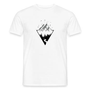 Wilderness Outside Montagnes Randonnée Triangle River Forest - T-shirt homme - blanc - Devant - AI Model Male 178 dark (178cm)