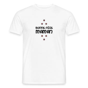 SCHÖNEN MUTTERTAG. Mama. MUTTERTAG. ICH LIEBE DICH - Männer T-Shirt - Weiß - Vorne - AI Model Male 178 dark (178cm)