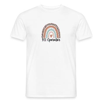 91 Operator Rainbow Leopard Funny - Men's T-Shirt - white - Front - AI Model Male 178 dark (178cm)