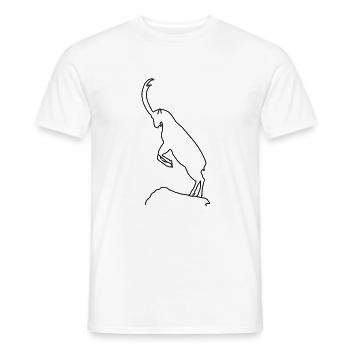 Steinbock - Männer T-Shirt - Weiß - Vorne - AI Model Male 178 dark (178cm)