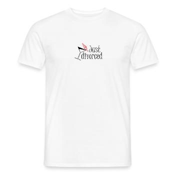 Scheidung - Just divorced - Männer T-Shirt - Weiß - Vorne - AI Model Male 178 dark (178cm)