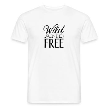 sauvage et libre - T-shirt homme - blanc - Devant - AI Model Male 178 dark (178cm)
