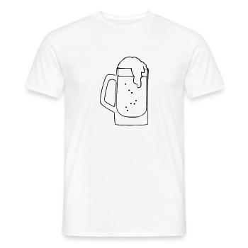Beer Drawing Party Celebrate Black - Men's T-Shirt - white - Front - AI Model Male 178 dark (178cm)